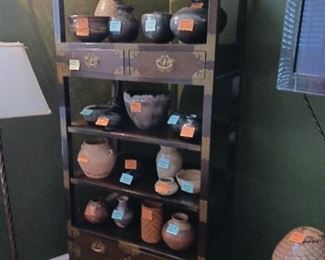 Lot 423  Oriental Chinoiserie Etagere Bookcase  300