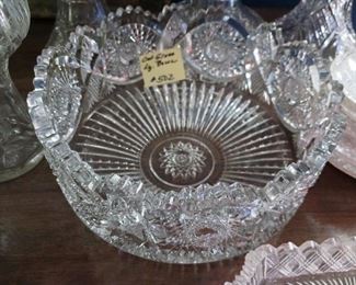 Lot 502  Cut Large 11" sunburst Bowl  100