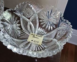 Lot 517  Cut Glass 7" Flared Bowl   60