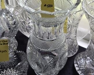 Lot 540 Pinwheel and strawberry Cut Vase Large   90