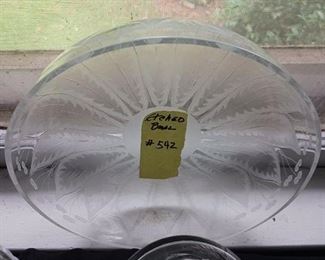 Lot 542  Engraved Cut Bowl   30