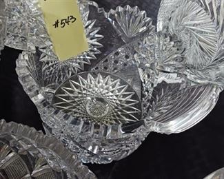 Lot 543  Cut Glass Ice Bucket Heavy  45