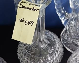 Lot 549 Cut Glass Decanter   60