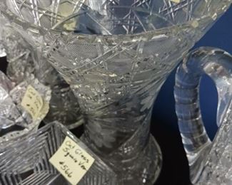 Lot 561  Cut Glass Large 13" Flared Vase   100