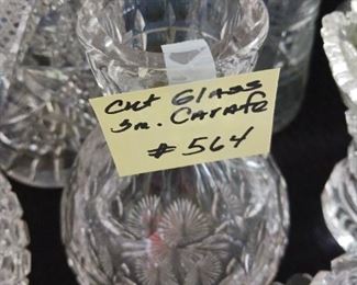 Lot 564  Small Panel flat cut Faceted Carafe   35