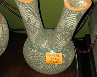 Lot 606  Navajo pottery Marriage Vase   60