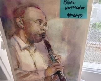 Lot 640 small blues watercolor    40