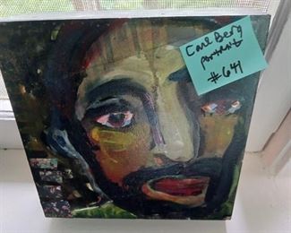 Lot 641   Portrait by artist Carl Berg    50