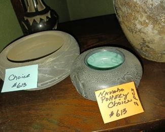 Lot 613  "Choice"  small Navajo pottery     20  each