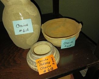 Lot 618  CHOICE Navajo small Pottery  15 each