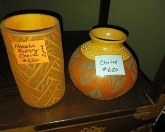 Lot 620  CHOICE Decorated signed Navajo pots 25 ea