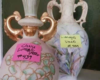 Lot 439a Limoges Handled Vases   CHOICE 30  EACH