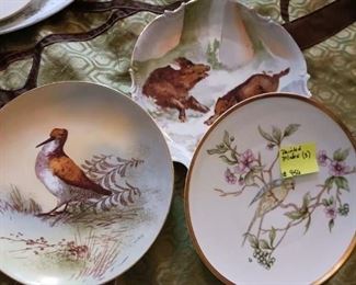 Lot 456   3 Plates Birds and Dogs    20 all