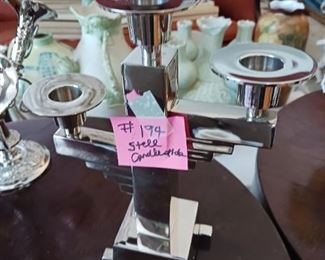 Lot 194  Stainless steel Candlestick     20