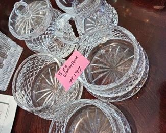 Lot 197 Group Lot Waterford  wine Coasters, cream and sugar  as lot   175 all