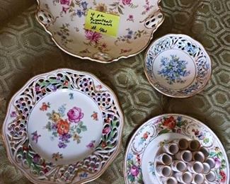 Lot 461   Group lot scuman Bavaria/Rosenthal Plates frog piece is damaged  price  20 all