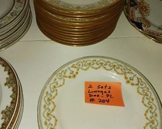 Lot 204 Group Lot Limoges dessert plates  50