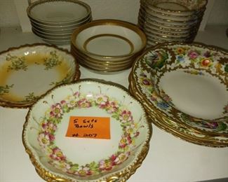 Lot 207 Group lot dessert/ soup bowls  60 all