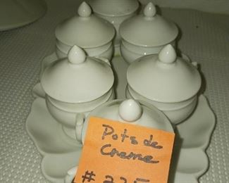 lot 225  Pots de Creme set    30 all