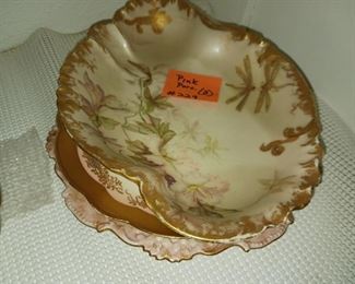 lot 229 3 pcs pink porcelain   15 all