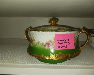 Lot 241  Green Limoges covered vegetable  30