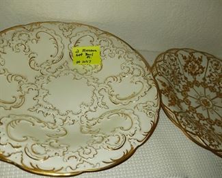 Lot 297 and 297a   Gilt Meissen Bowls  100 EACH