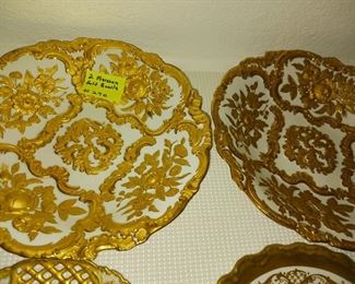 Lot 296 and 296a  Gilt Meissen Trays only  100 each