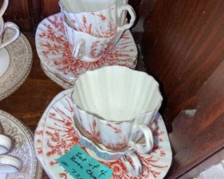 Lot 724 set 4 Bone China Cups and saucers   30 all