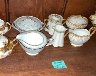 Lot 728 Group lot cream and sugar sets (except new) 60