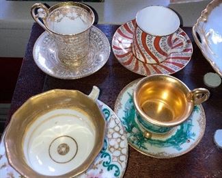 Lot 734 Old Paris/dresden/french cups and saucers 60 