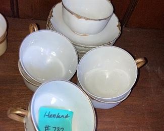 Lot 732 set Haviland Cups and saucers   40 all