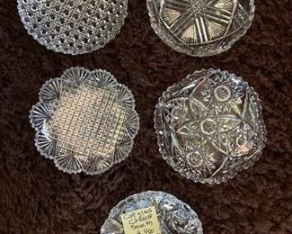 Lot 400  CHOICE Cut 4" saucers   15 each 