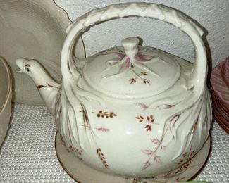 Lot 707B Beleek Grass Teapot   80