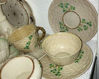 Lot 707D Beleek shamrock Pieces 30 all 