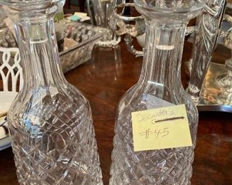 Lot 45     2 Waterford decanters   as Lot  150