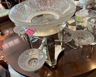 Lot 195  Silverplated epergne  300