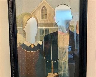 American Gothic Mirrored Picture