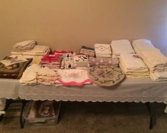 Beautiful, vintage linens.