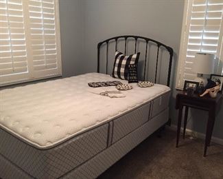 Plush, queen size mattress, box springs.