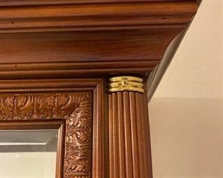 Cherry Wood Curio Cabinet