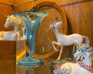 More unicorns plus a lovely hand blown vase