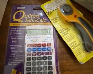 Quilters Fabric Calculator and Rotary Cutter