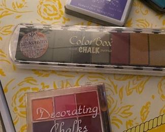 Chalk and other tools for papercrafts
