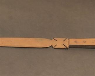 WW1 vet wood carved knife