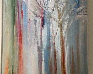 Trees in Blue & White by Mary Tomas 