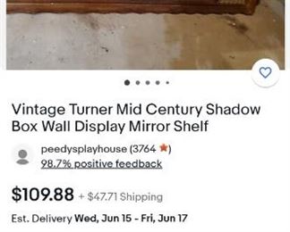 Vintage Mid-century Shadow Box