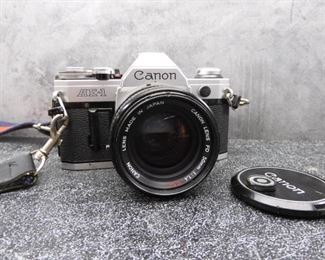 Vintage Canon AE-1 Film Camera with 50mm 1.4 Lens