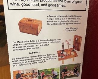 Wine picnic table set - NEW 