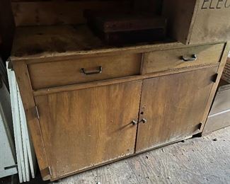 wooden cabinets (good for shed or garage)