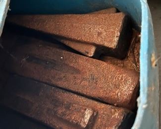 vintage iron wedge log splitters, large